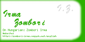 irma zombori business card